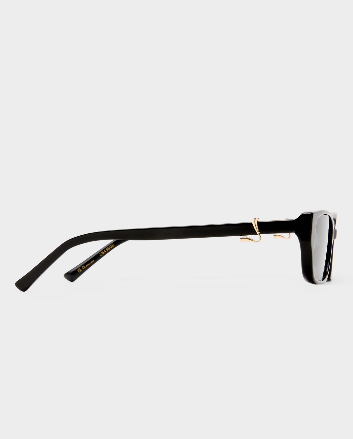 The Phoebe Black Female Rectangle Sunglasses | Luv Lou