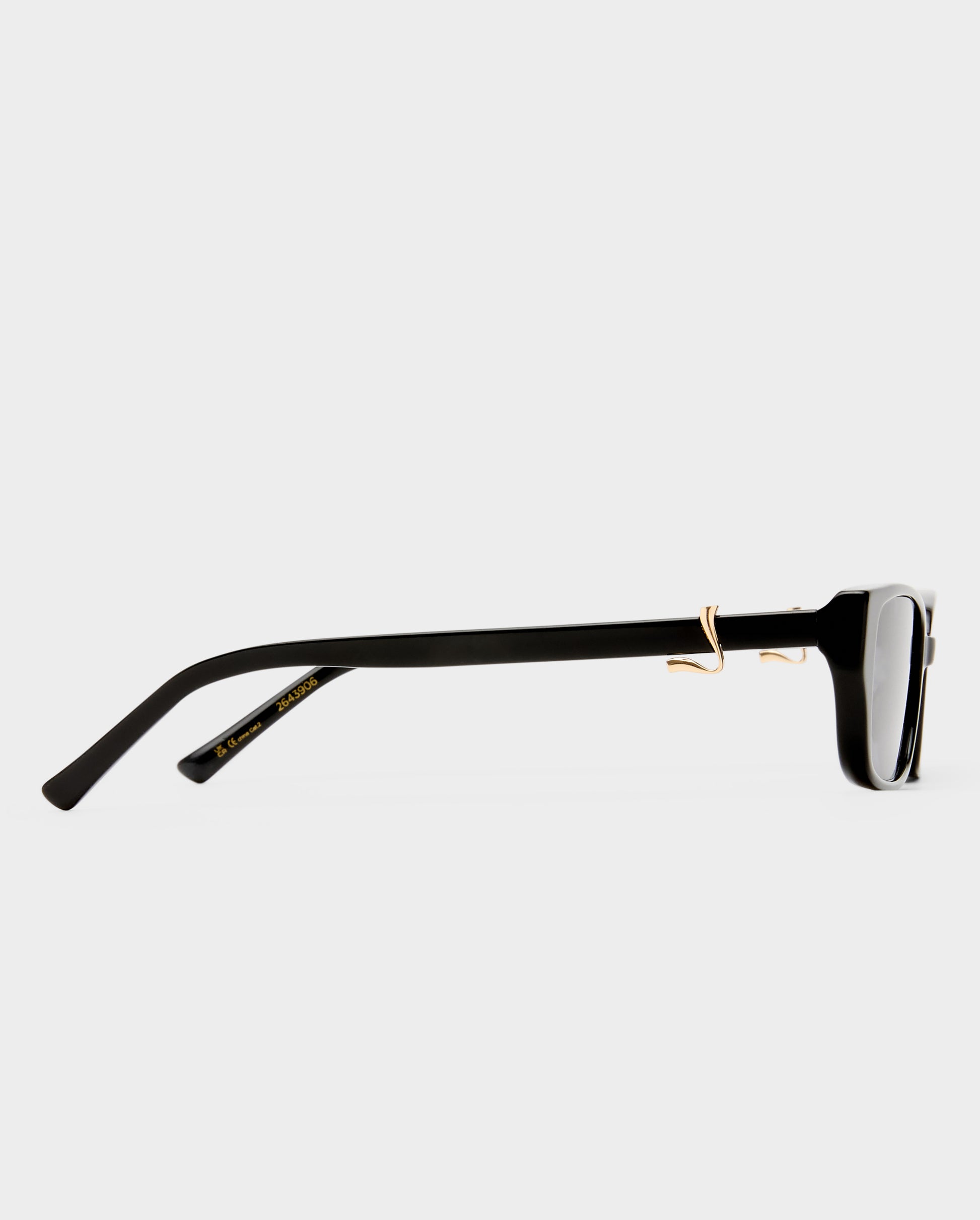 The Phoebe Black Female Rectangle Sunglasses | Luv Lou
