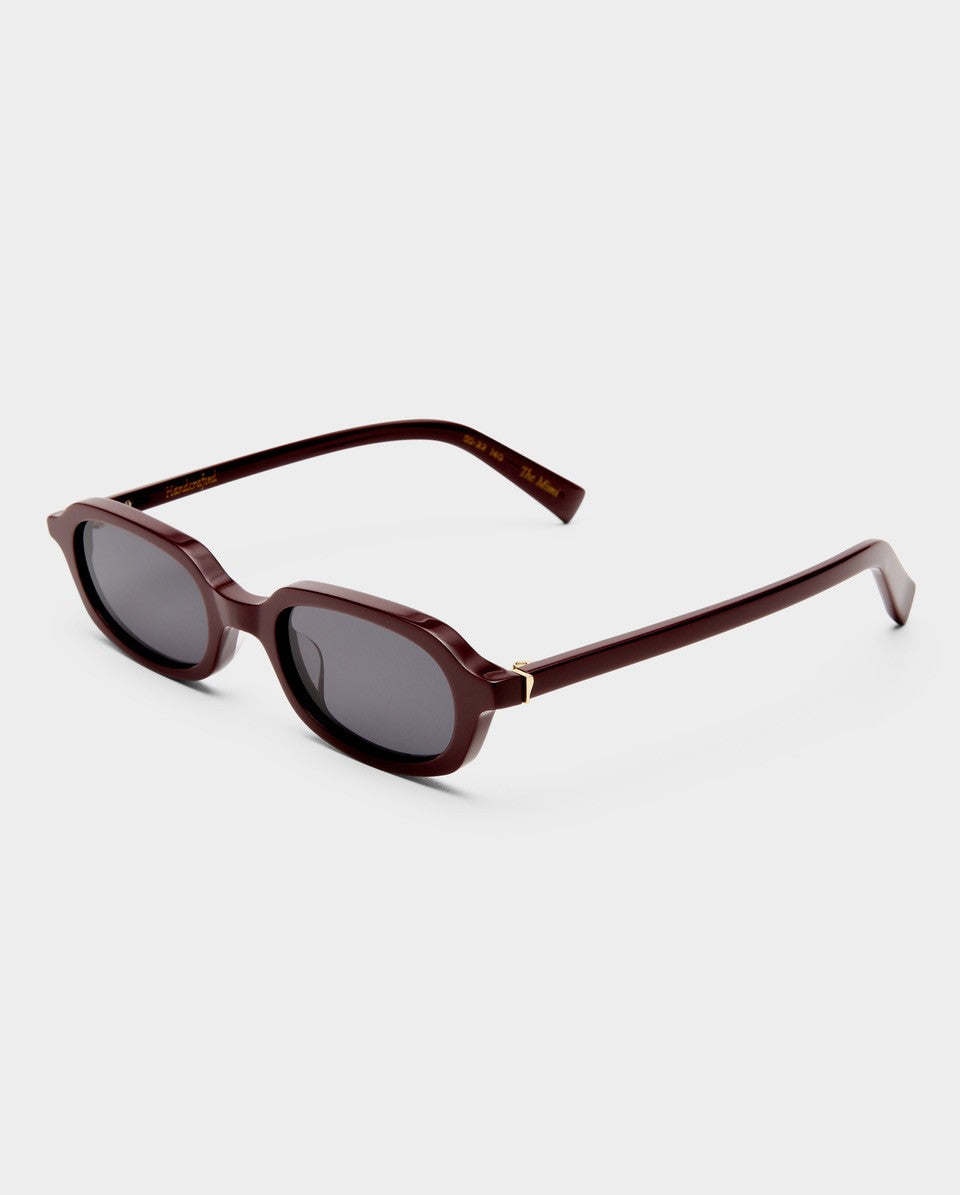The Mimi Burgundy Female Rectangle Sunglasses | Luv Lou