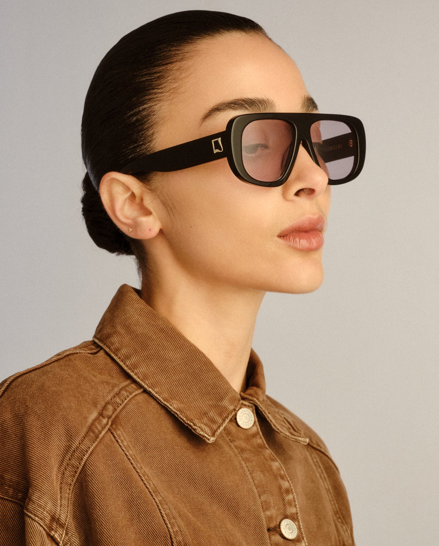 The Dionne Black Female Aviator Sunglasses | Luv Lou