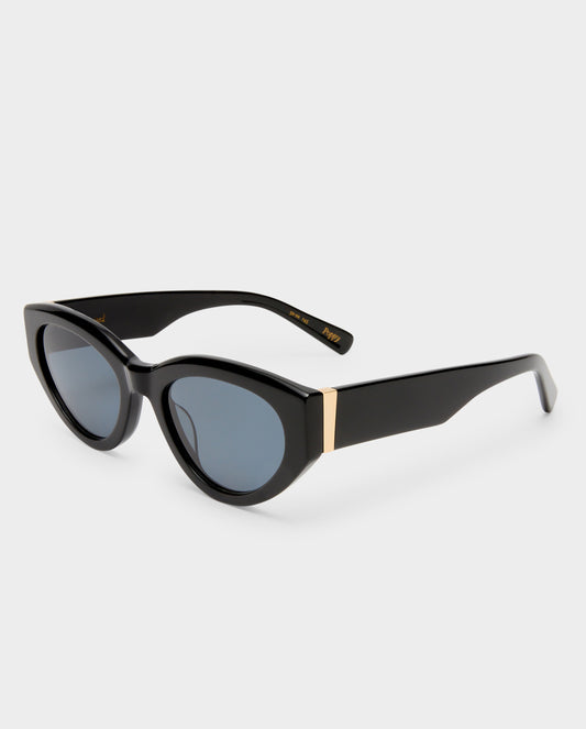 The Poppy Black Female Cat-Eye Sunglasses | Luv Lou