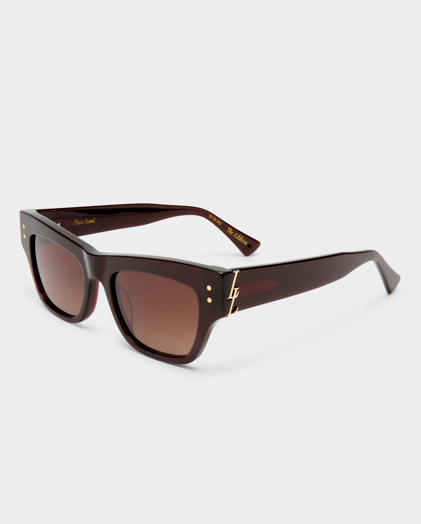 The Addison Wine Female Cat-Eye Sunglasses | Luv Lou