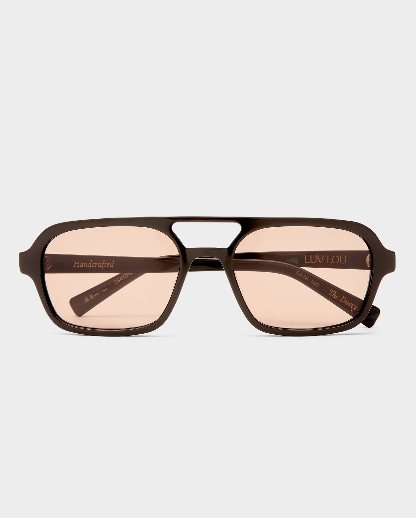 The Dusty Dark Chocolate Female Aviator Sunglasses | Luv Lou