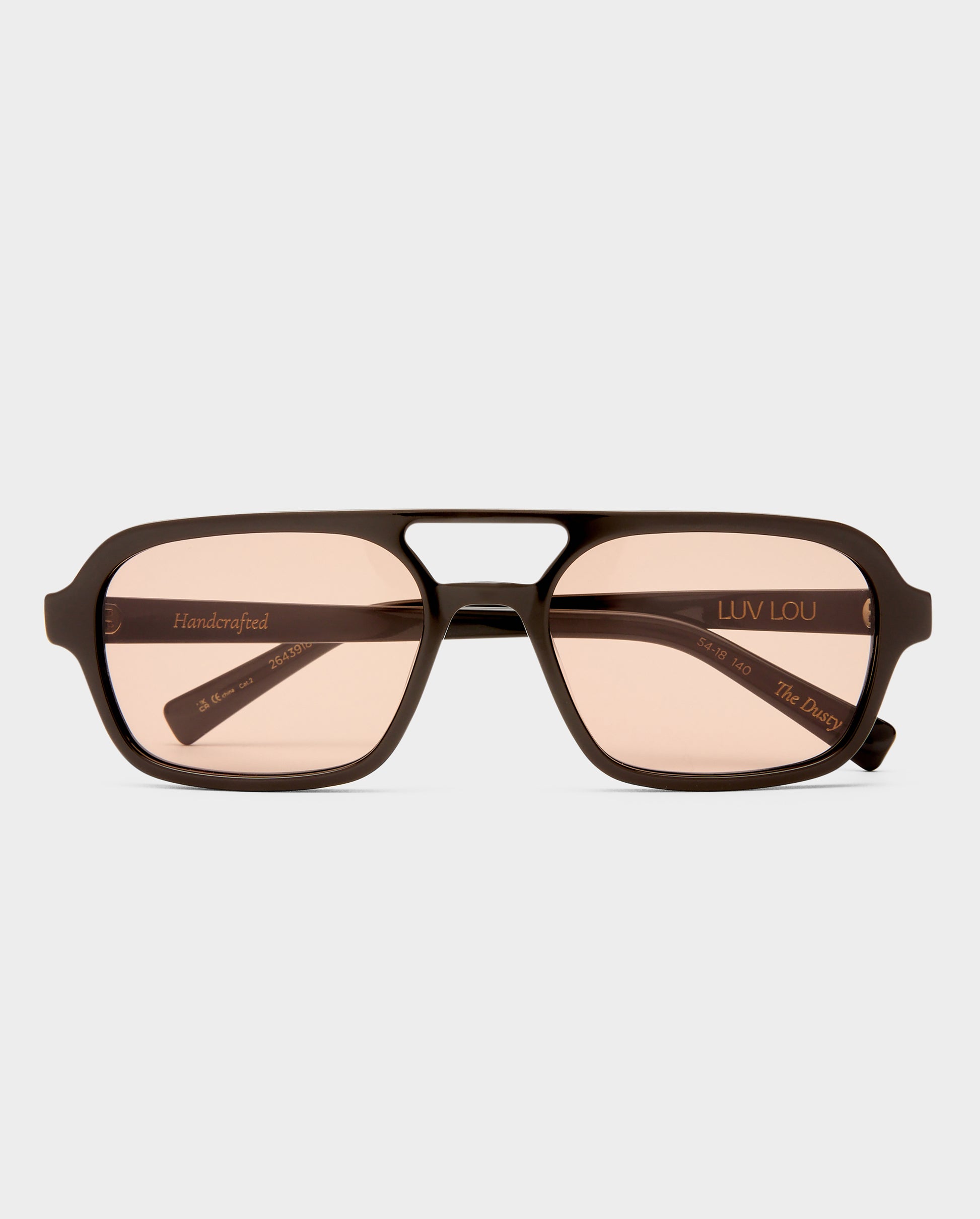 The Dusty Dark Chocolate Female Aviator Sunglasses | Luv Lou