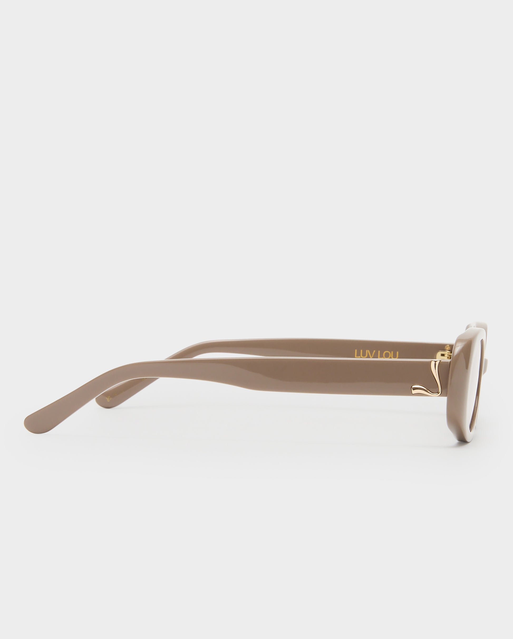 The Morgan Taupe Female Oval Sunglasses | Luv Lou