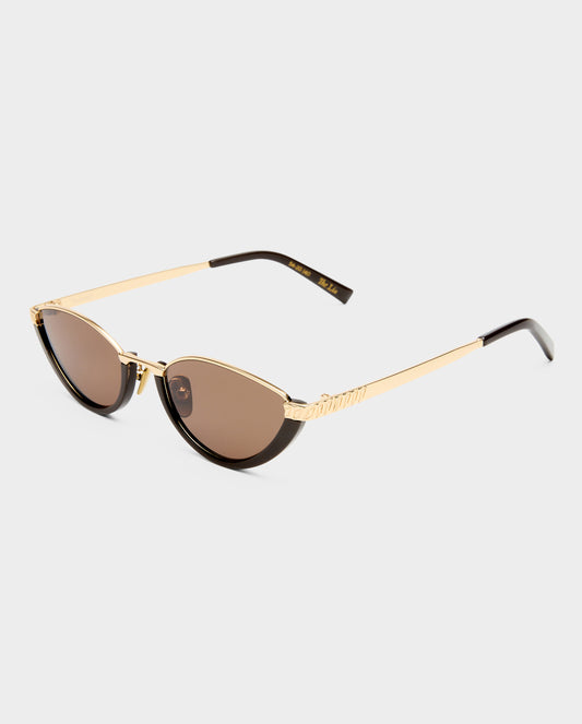 The Lia Dark Chocolate Female Cat-Eye Sunglasses | Luv Lou