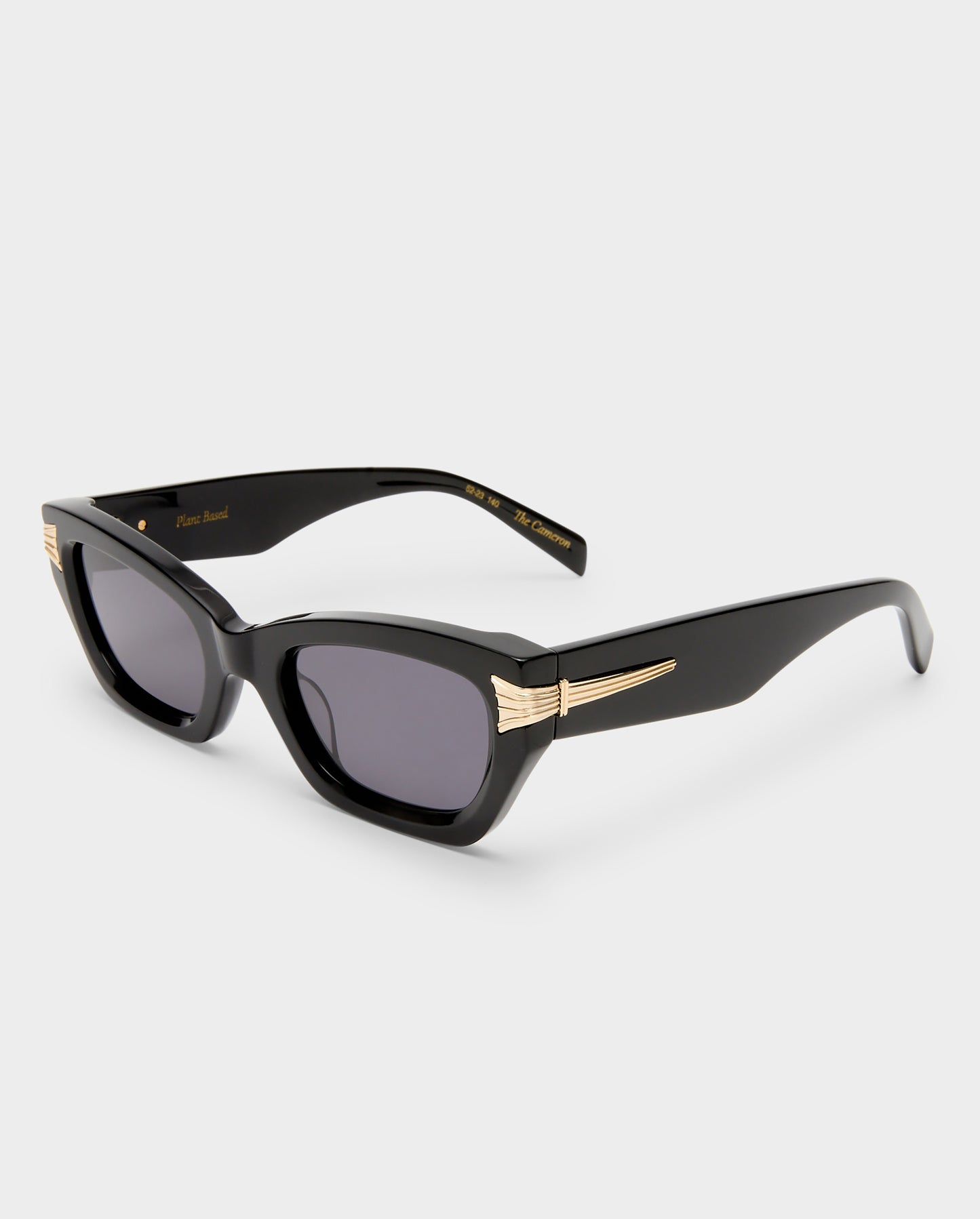 The Cameron Black Female Cat-Eye Sunglasses | Luv Lou