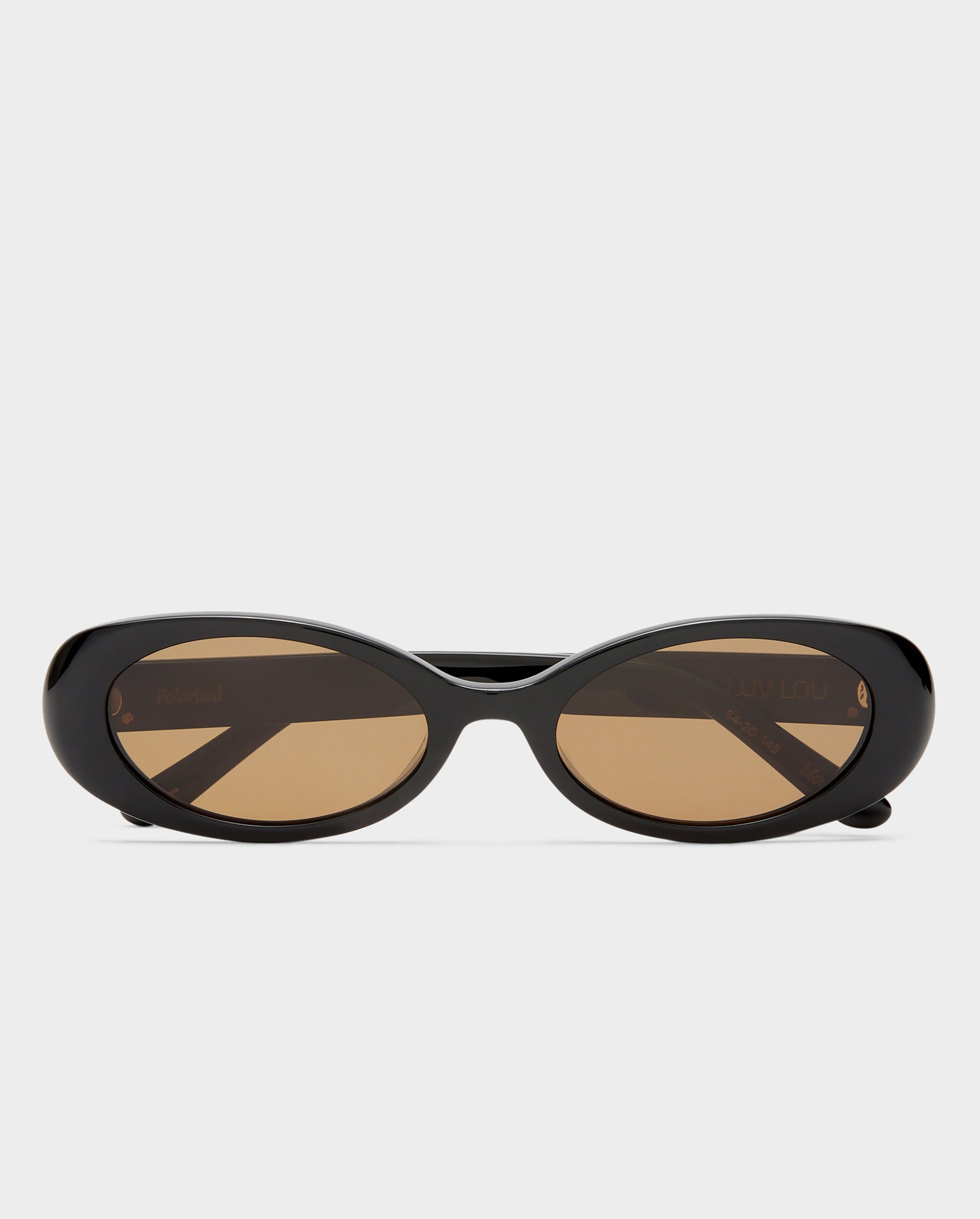 The Morgan Black Female Oval Sunglasses | Luv Lou