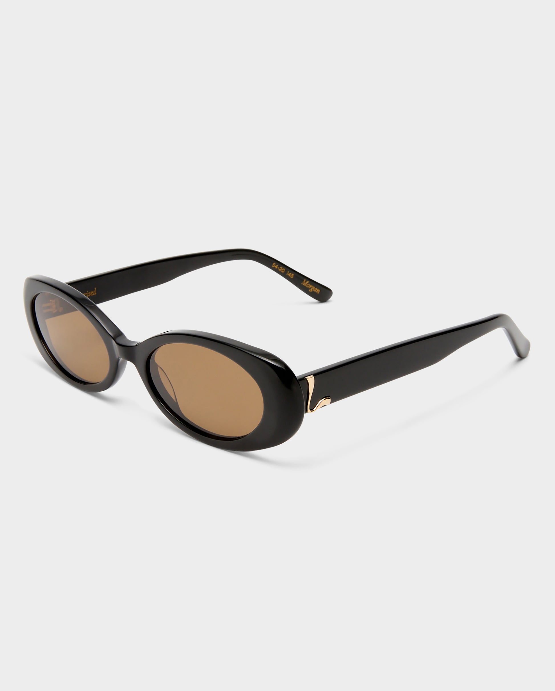 The Morgan Black Female Oval Sunglasses | Luv Lou