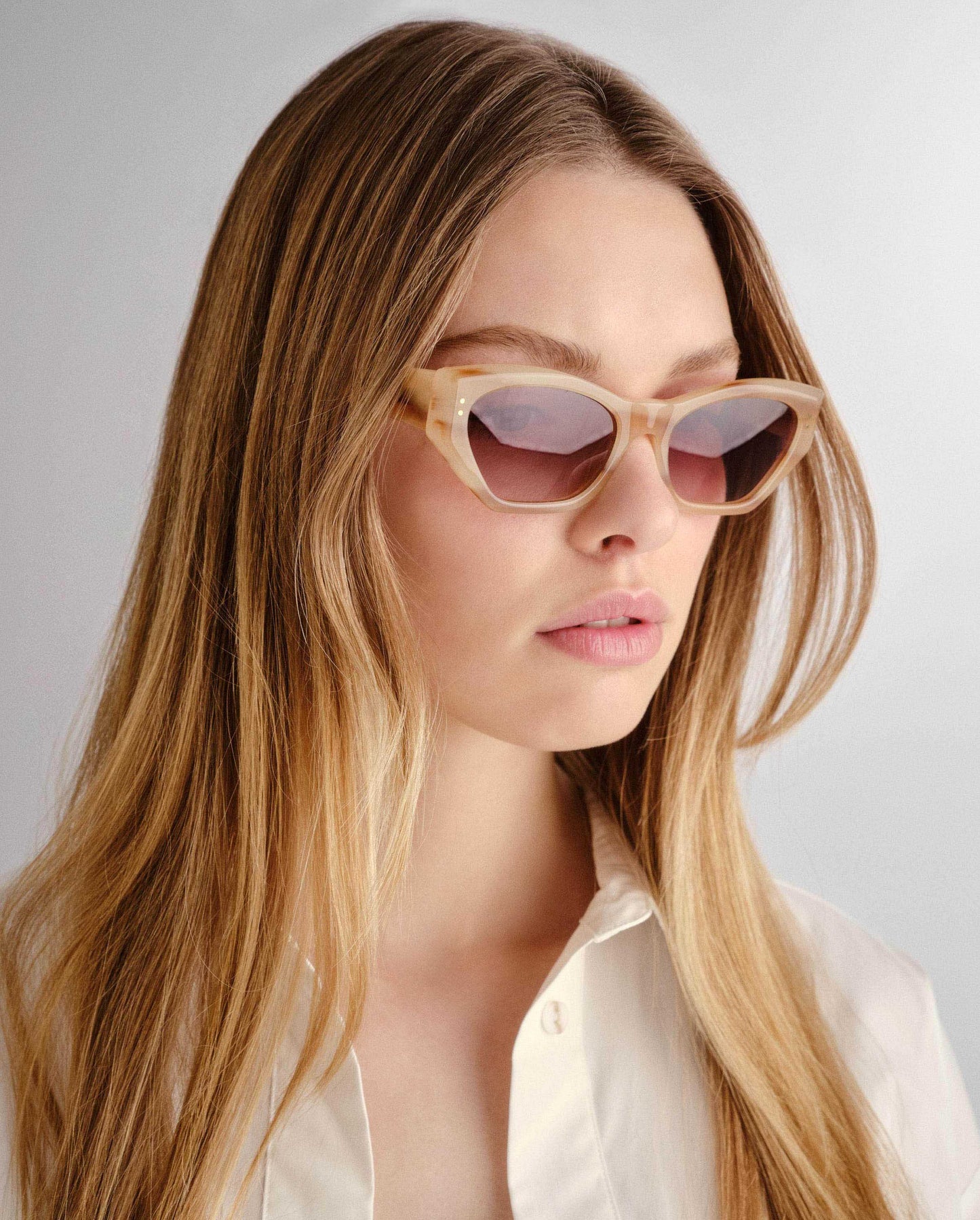 The Sydney Oat Female Cat-Eye Sunglasses | Luv Lou