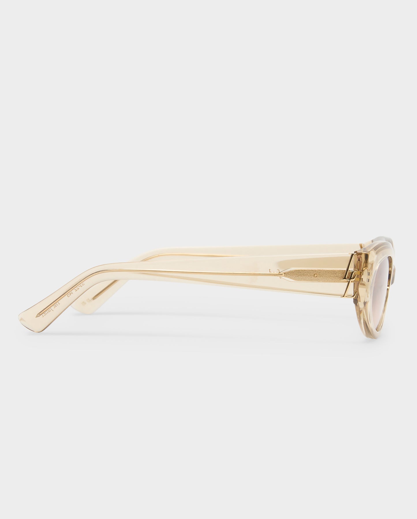 The Juliet Crystal Latte Female Oval Sunglasses | Luv Lou