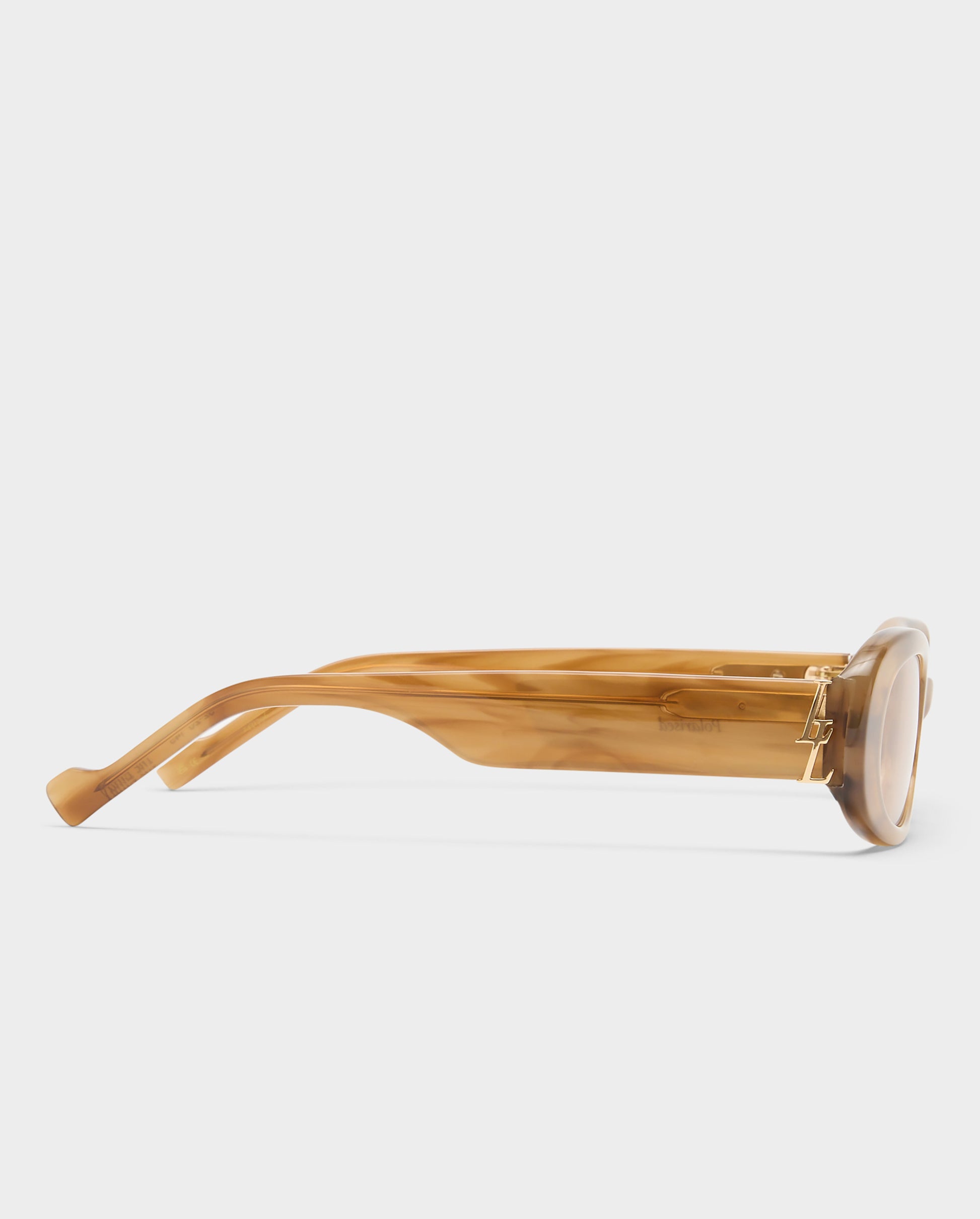 The Ellidy Hazelnut Female Oval Sunglasses | Luv Lou