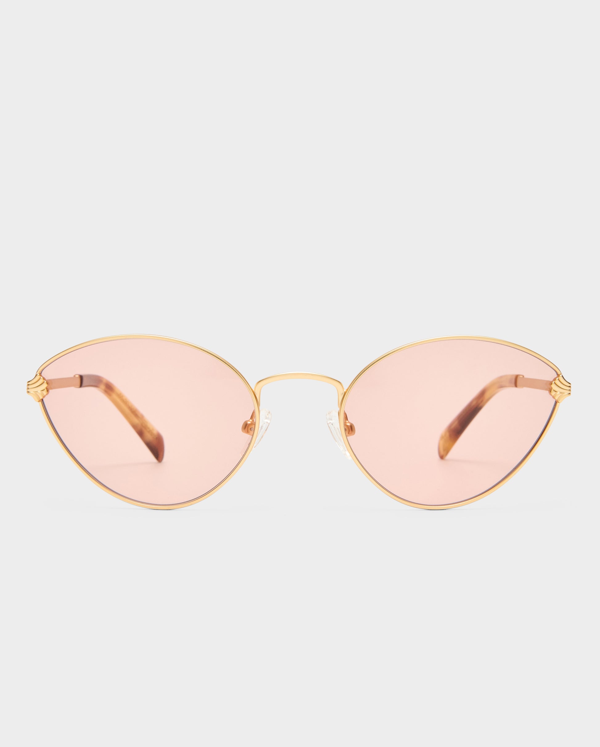 The Fox Brushed Gold Female Cat-Eye Sunglasses | Luv Lou