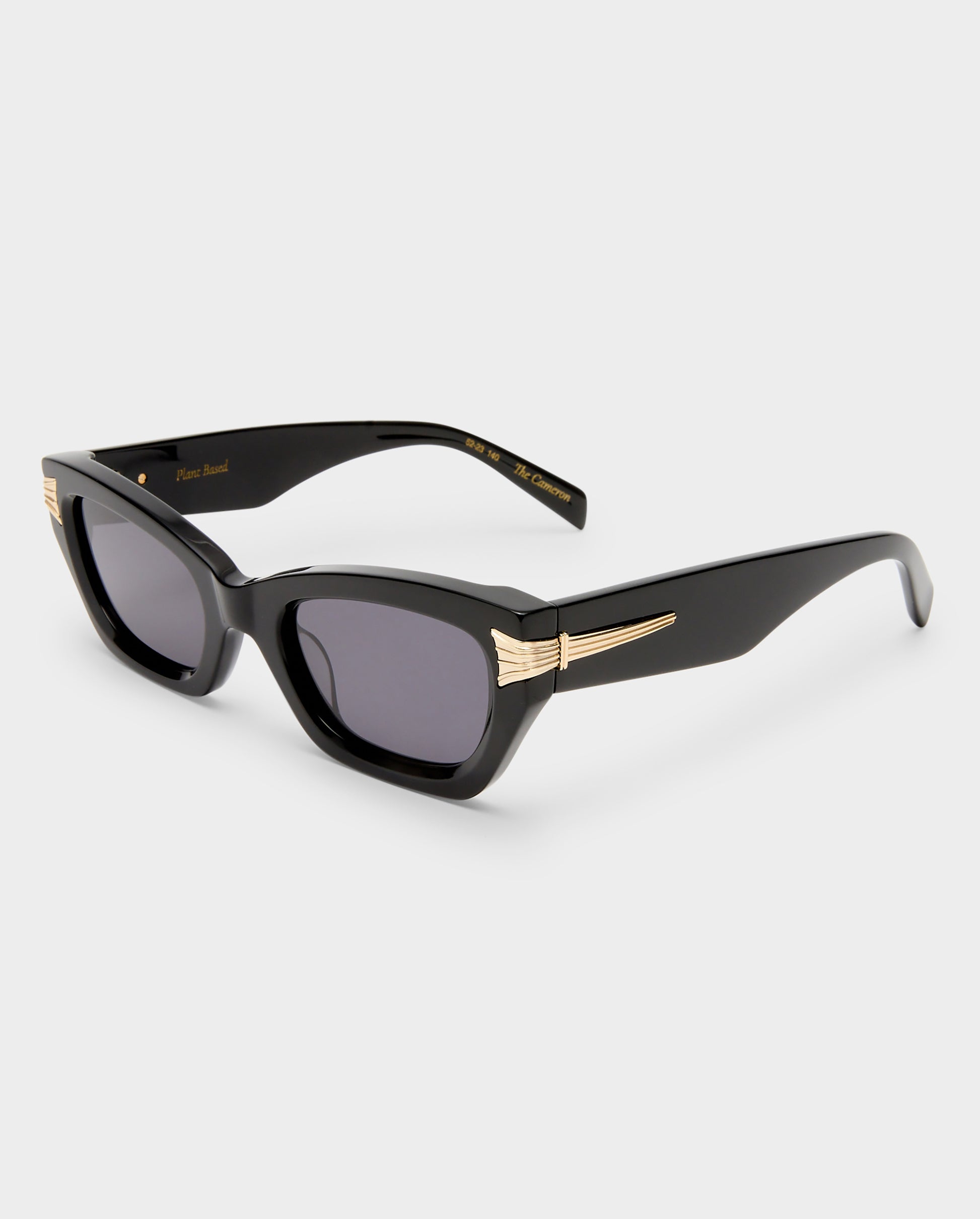 The Cameron Black Female Cat-Eye Sunglasses | Luv Lou