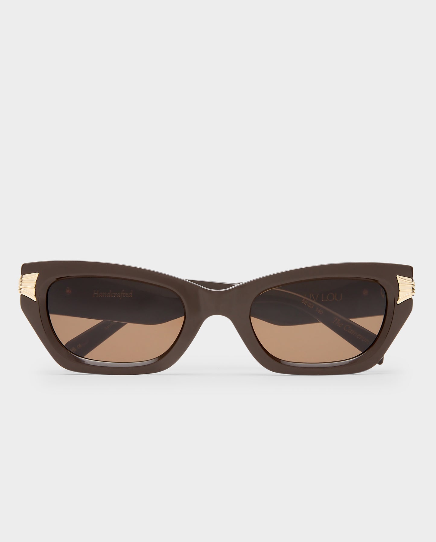 The Cameron Dark Chocolate Female Cat-Eye Sunglasses | Luv Lou