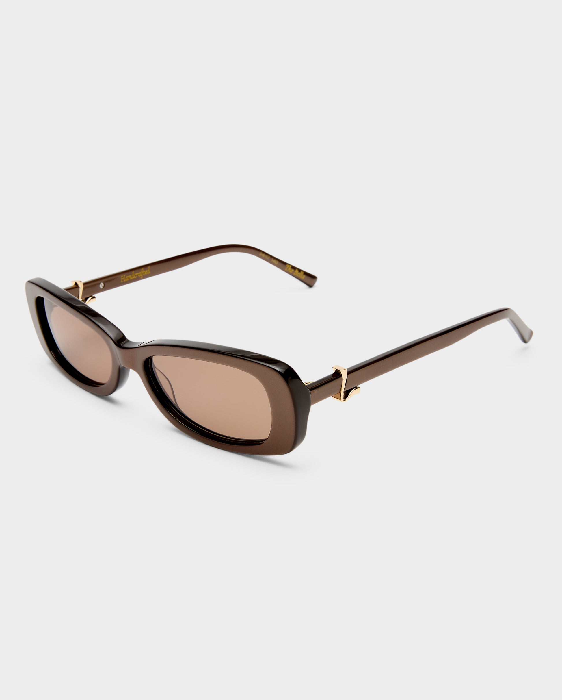 The Bella Chocolate Glaze Female Rectangle Sunglasses | Luv Lou
