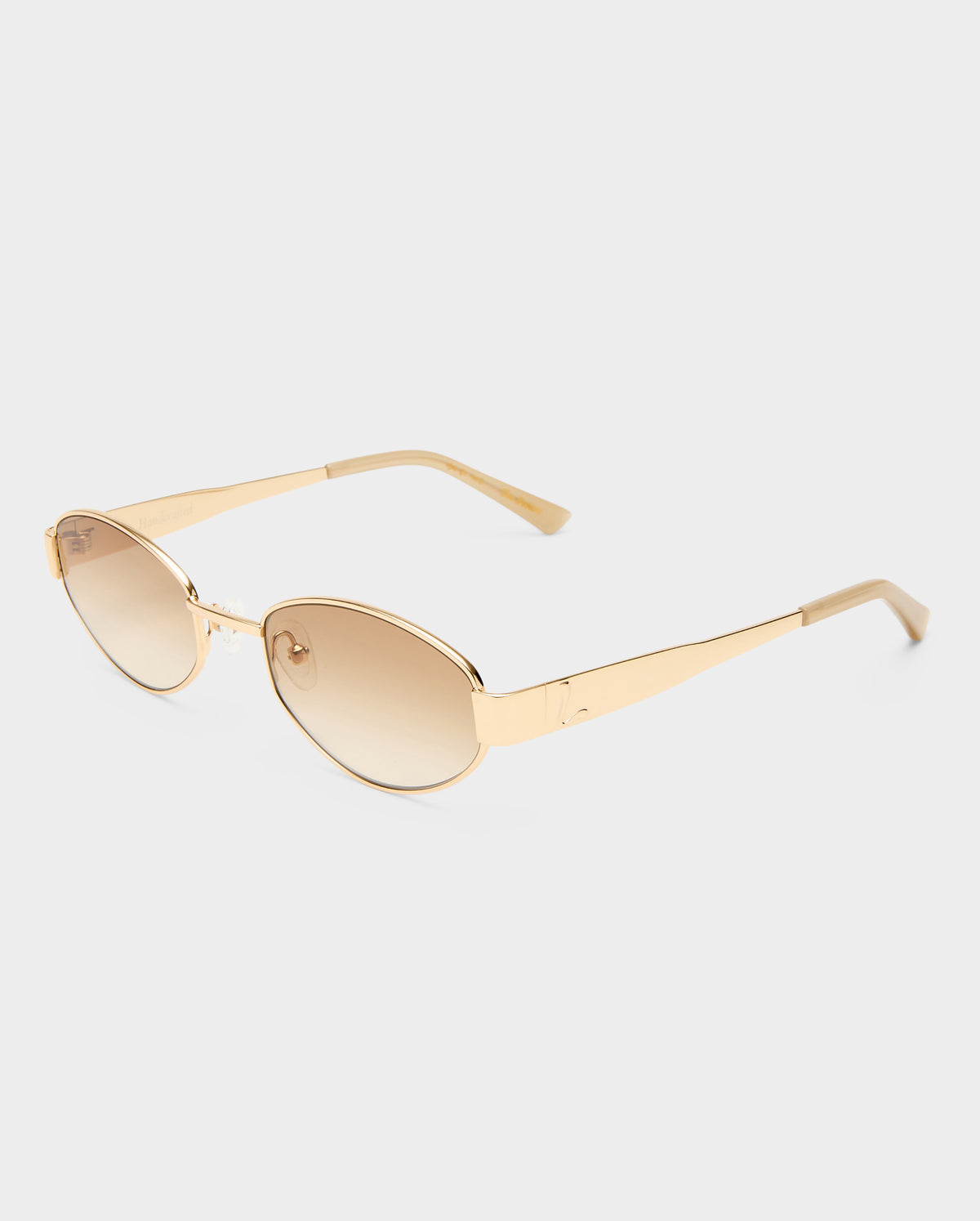 The Boston- Gold by Luv Lou The Boston Shiny Gold Female Oval Sunglasses | Luv Lou main image 4
