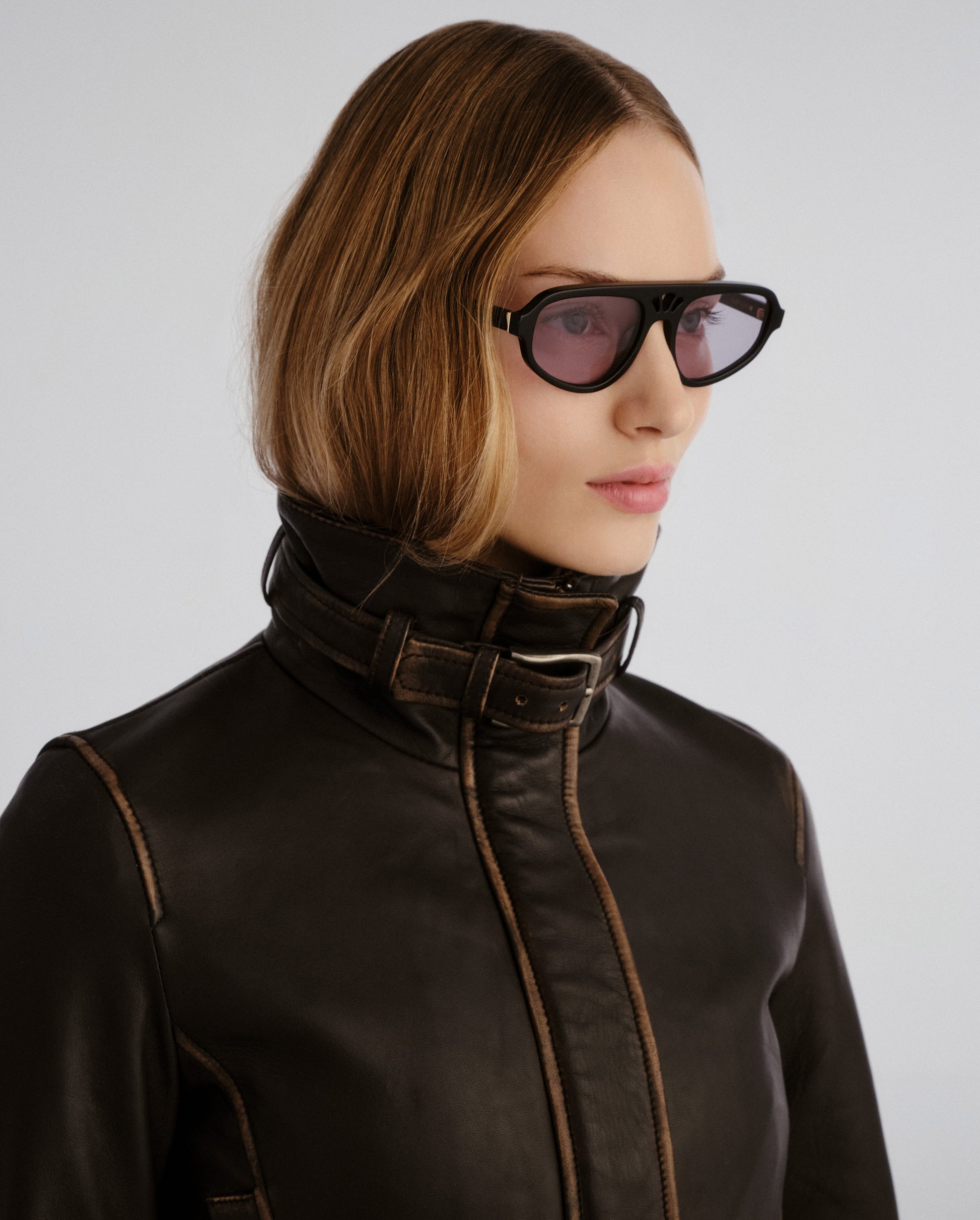 The Dakota Black Female Aviator Sunglasses | Luv Lou