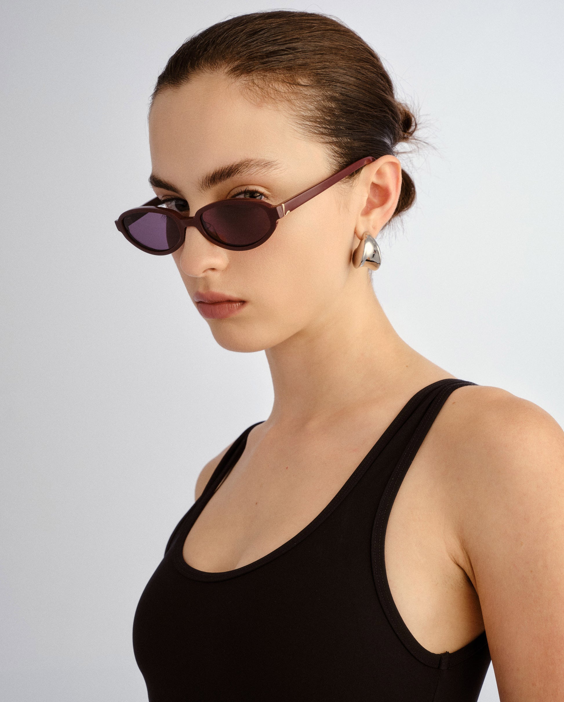 The Olive Cherry Female Oval Sunglasses | Luv Lou