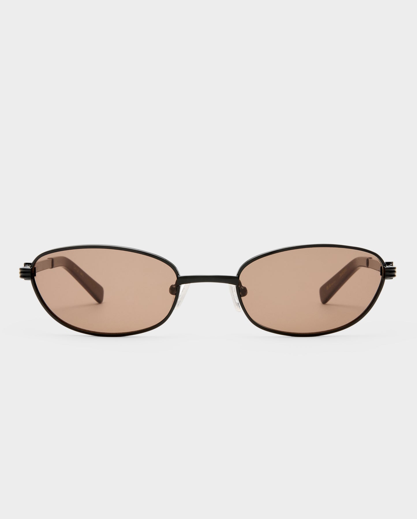 The Brooklyn Black Female Oval Sunglasses | Luv Lou