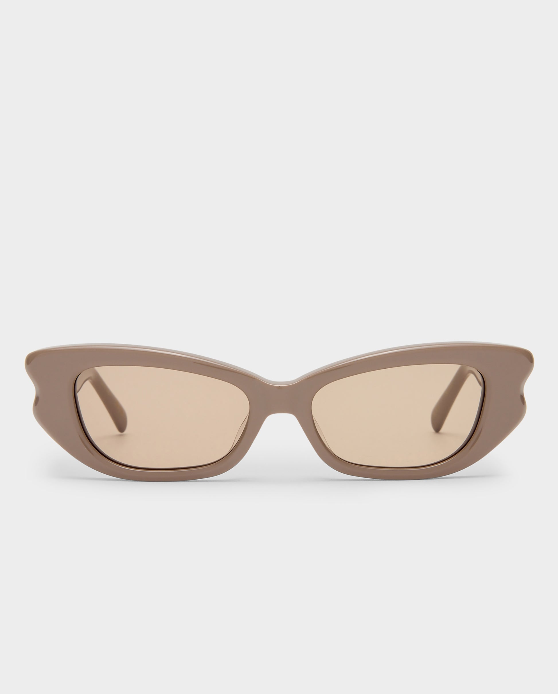 The Elle Taupe Female Cat-Eye Sunglasses | Luv Lou