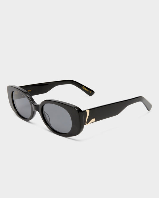 The Helena Black Female Rectangle Sunglasses | Luv Lou