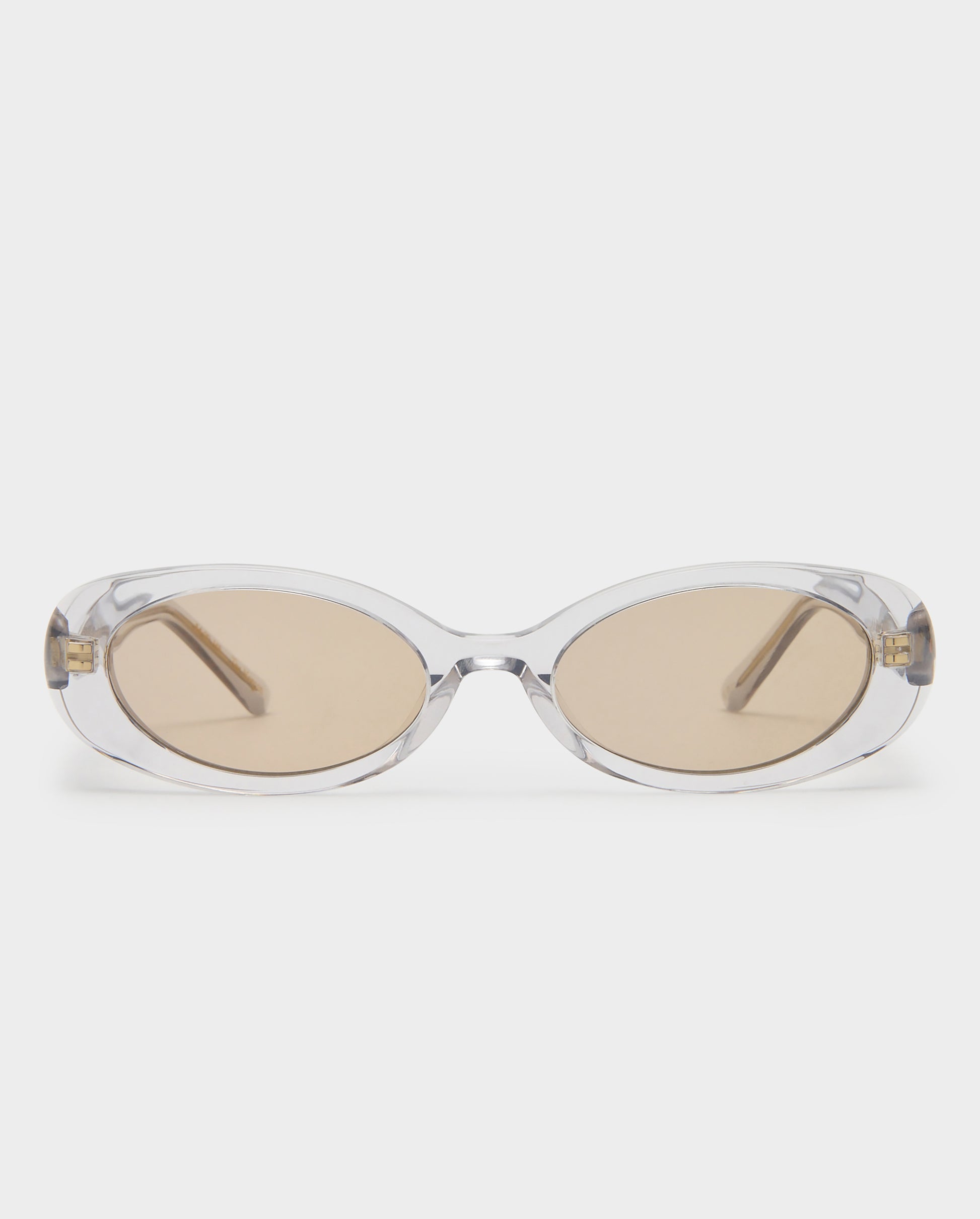 The Morgan Crystal Mauve Female Oval Sunglasses | Luv Lou