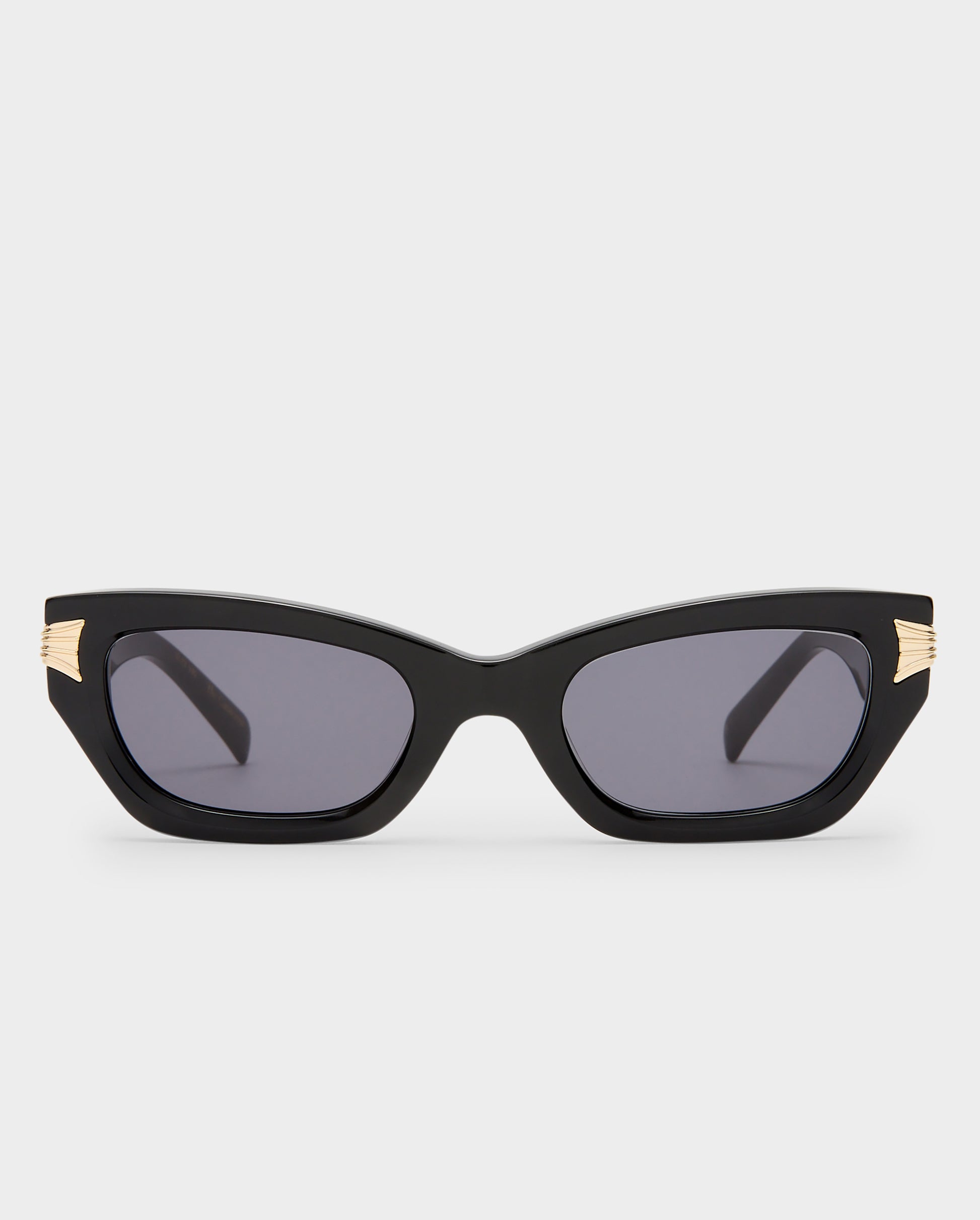 The Cameron Black Female Cat-Eye Sunglasses | Luv Lou