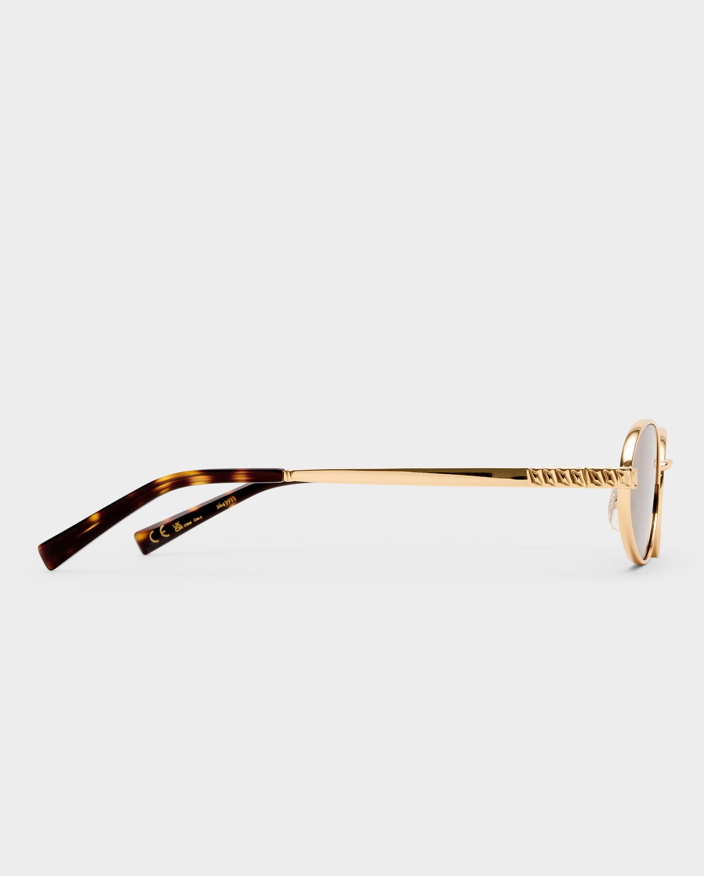 The Kendall Gold Female Oval Sunglasses | Luv Lou