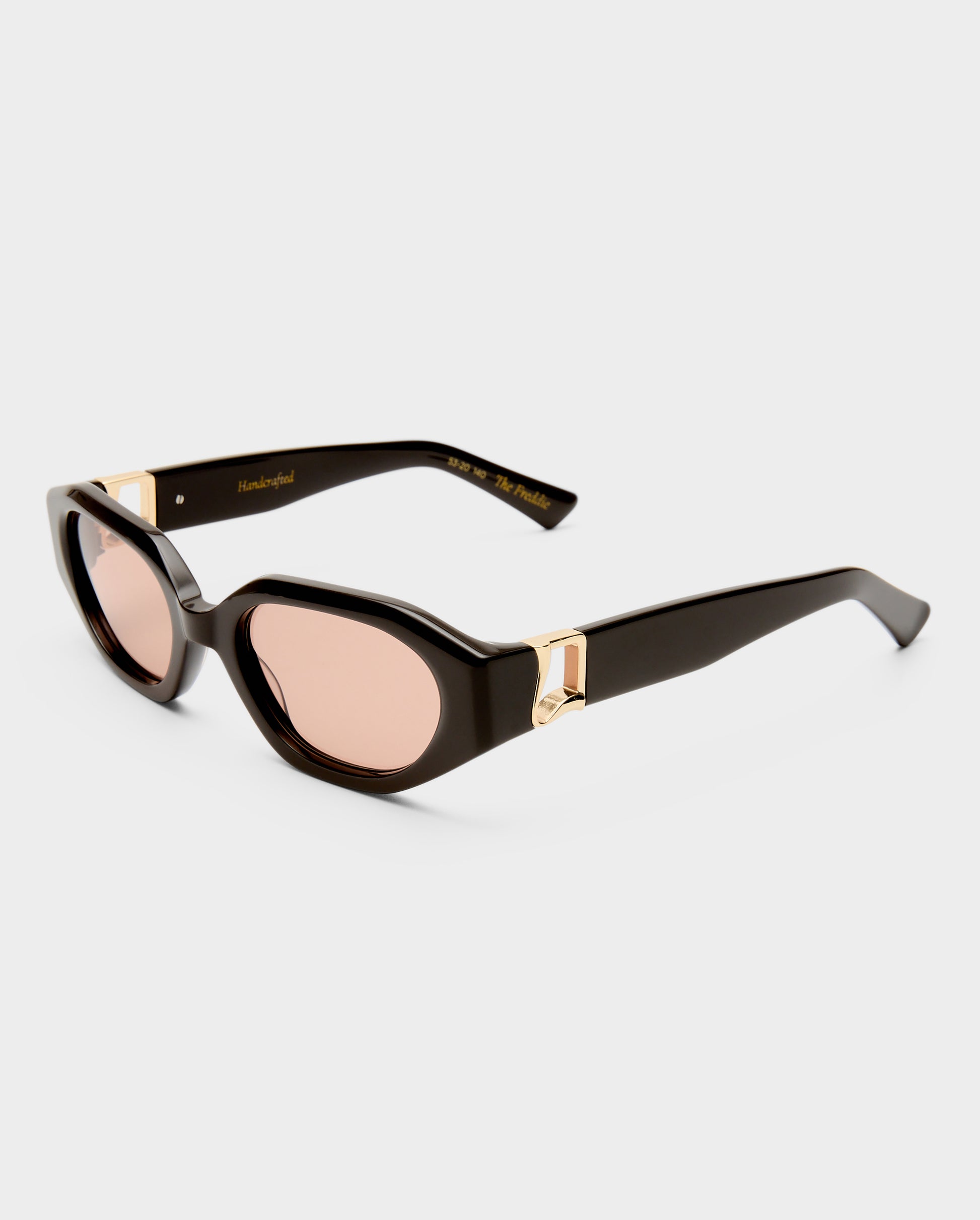 The Freddie Dark Chocolate Female Oval Sunglasses | Luv Lou