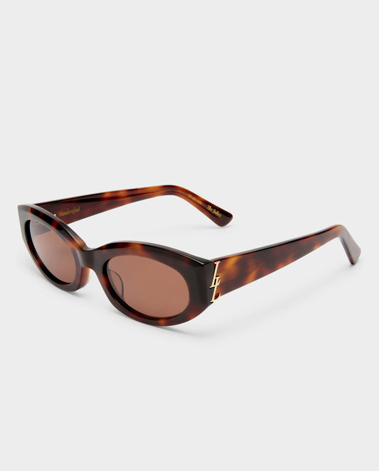 The Juliet Dark Tort Female Oval Sunglasses | Luv Lou