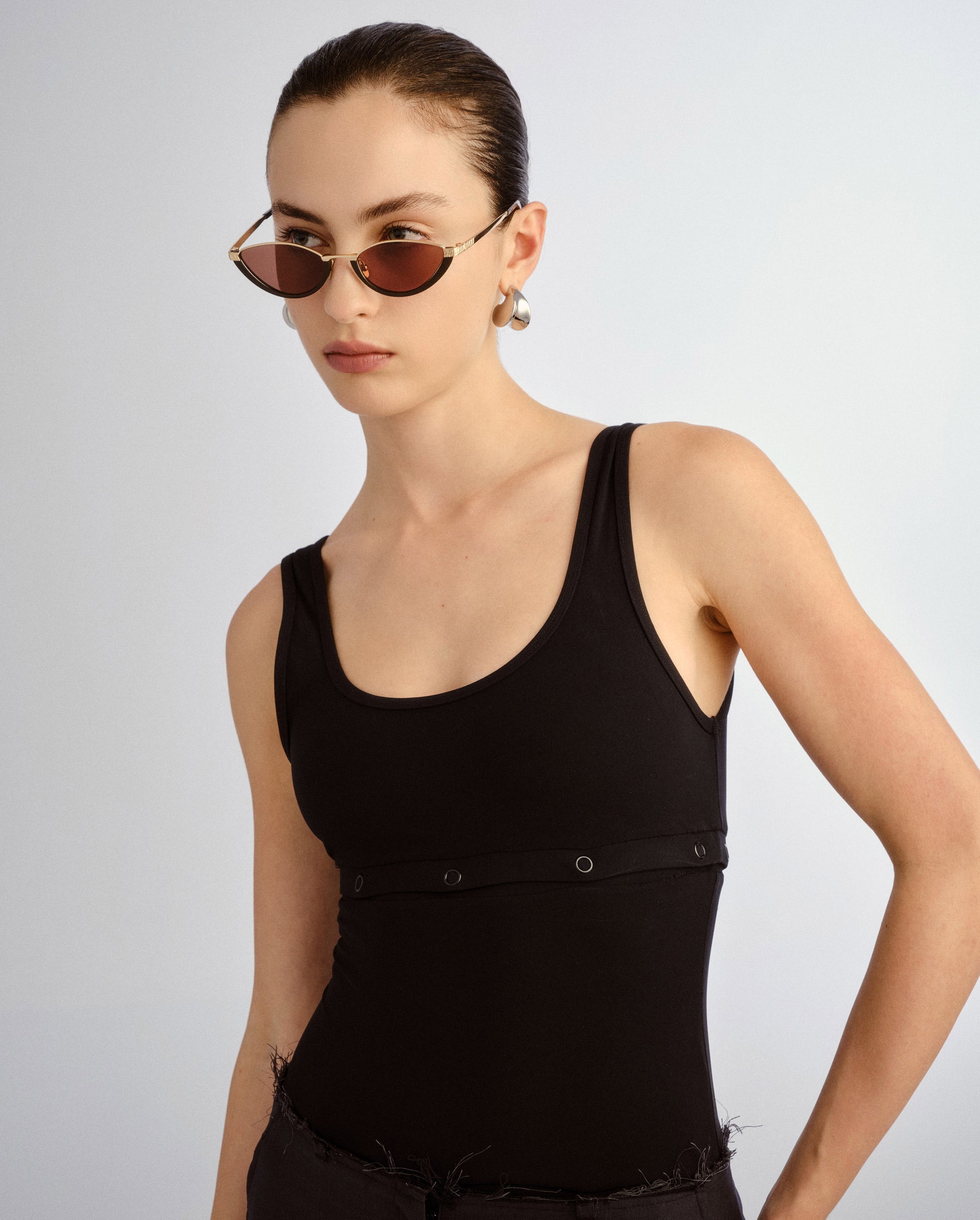 The Lia Dark Chocolate Female Cat-Eye Sunglasses | Luv Lou