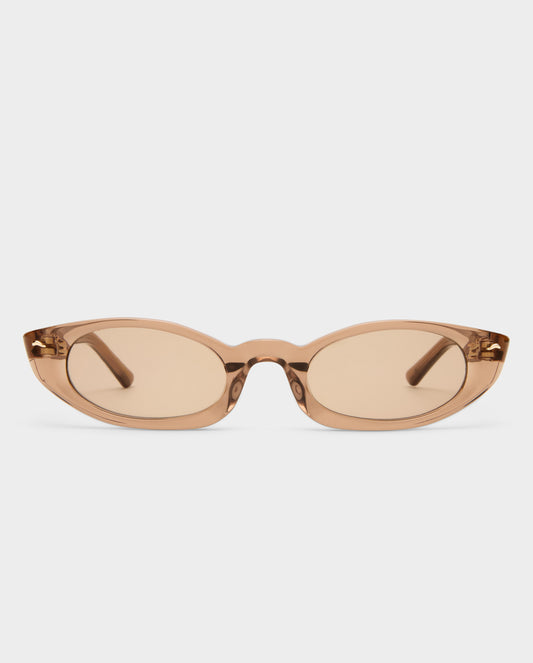 The Tortue Crystal Coffee Female Cat-Eye Sunglasses | Luv Lou