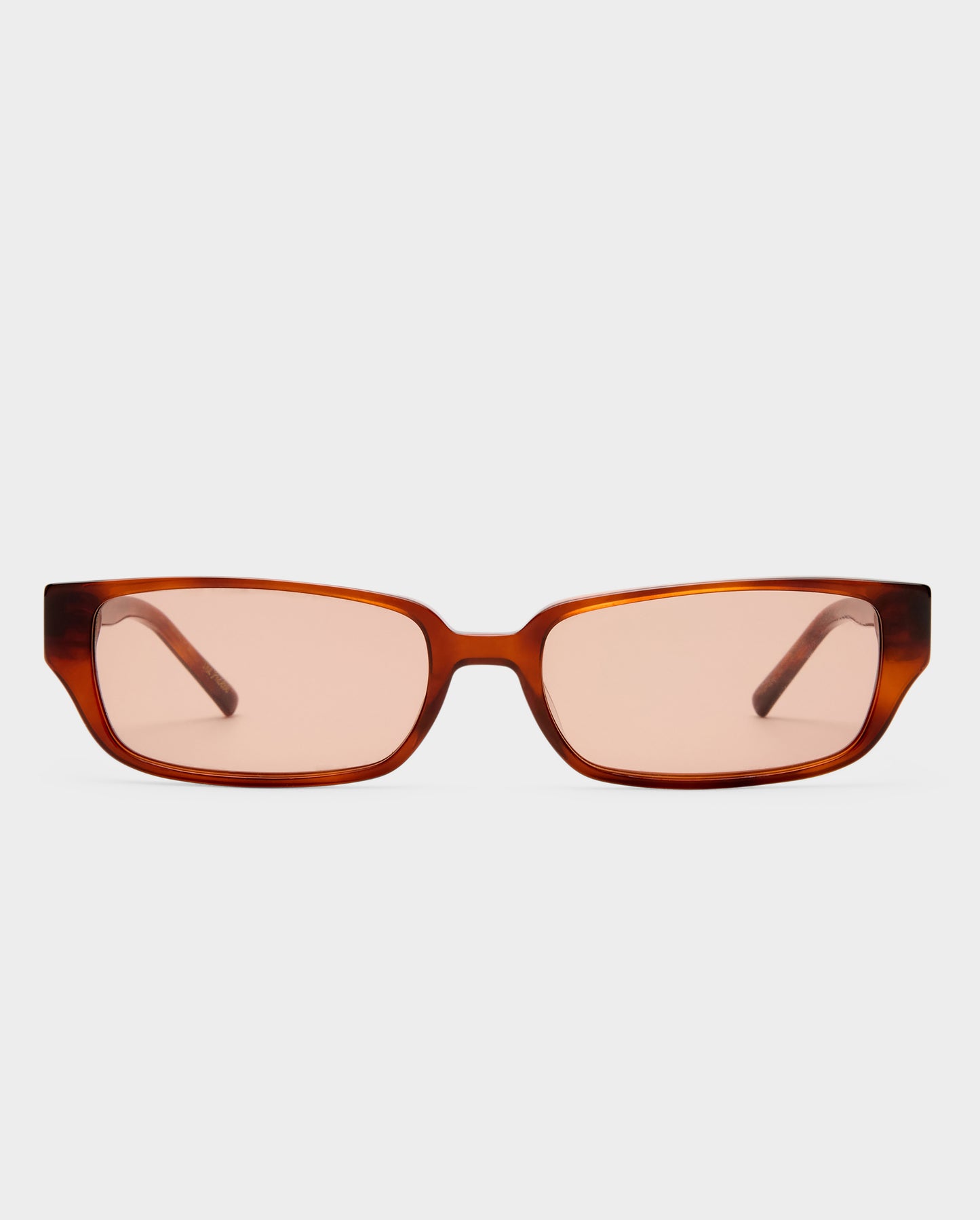 The Phoebe Honey Tort Female Rectangle Sunglasses | Luv Lou