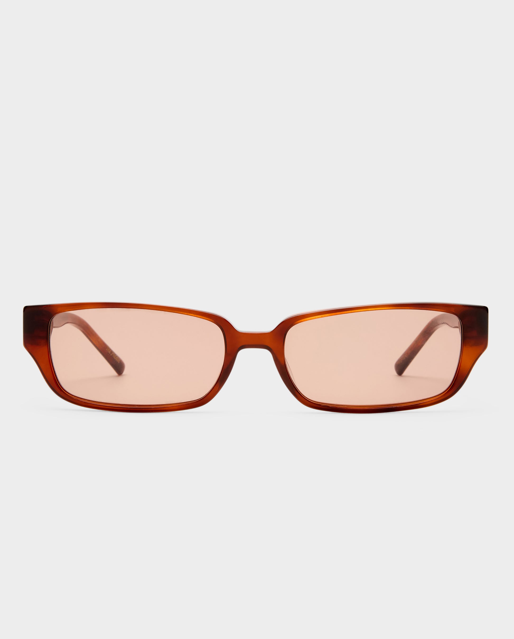 The Phoebe Honey Tort Female Rectangle Sunglasses | Luv Lou