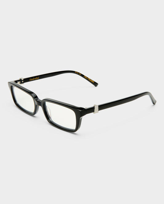The Phoebe Luxe Black Female Rectangle Blue Light | Luv Lou