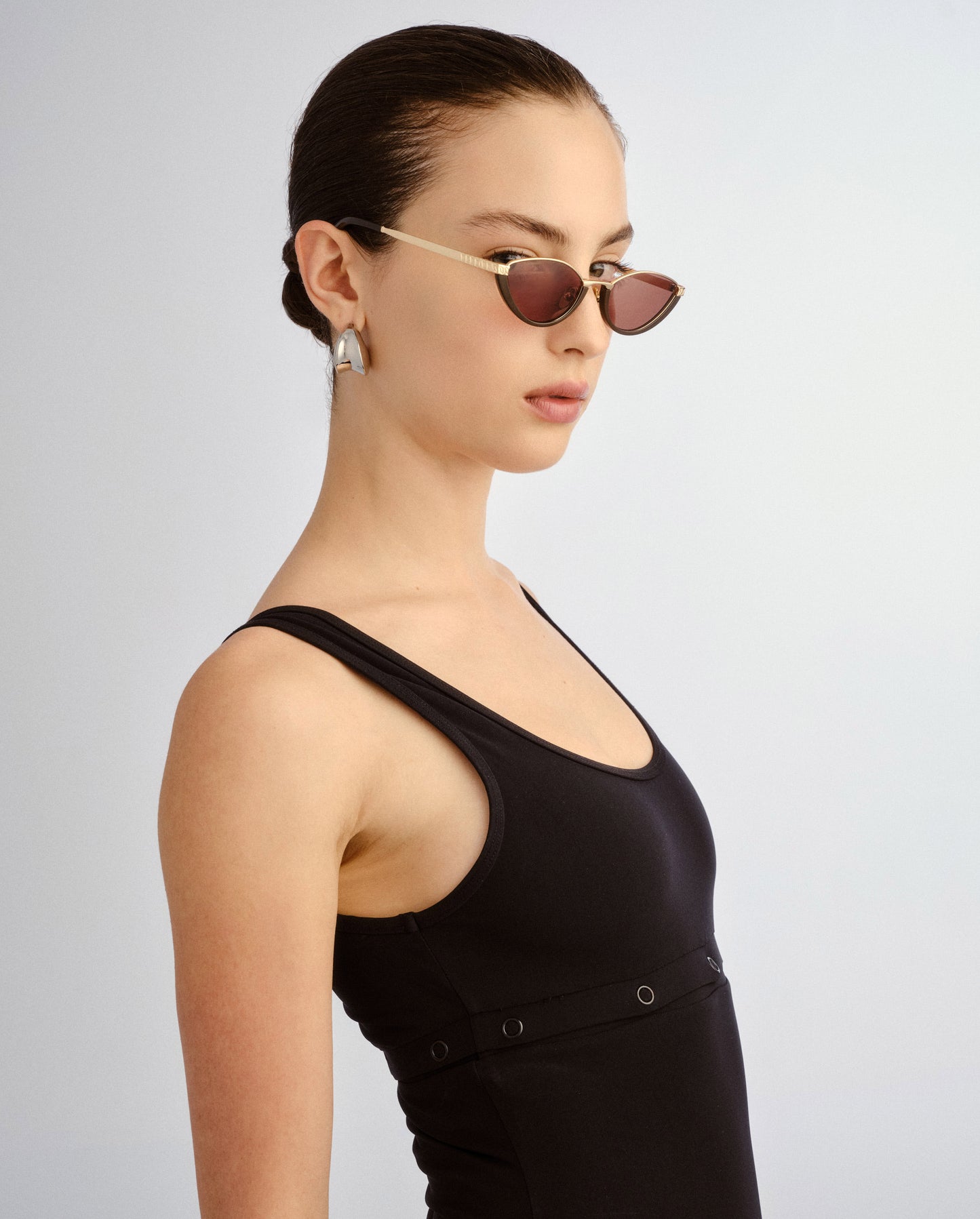 The Lia Dark Chocolate Female Cat-Eye Sunglasses | Luv Lou