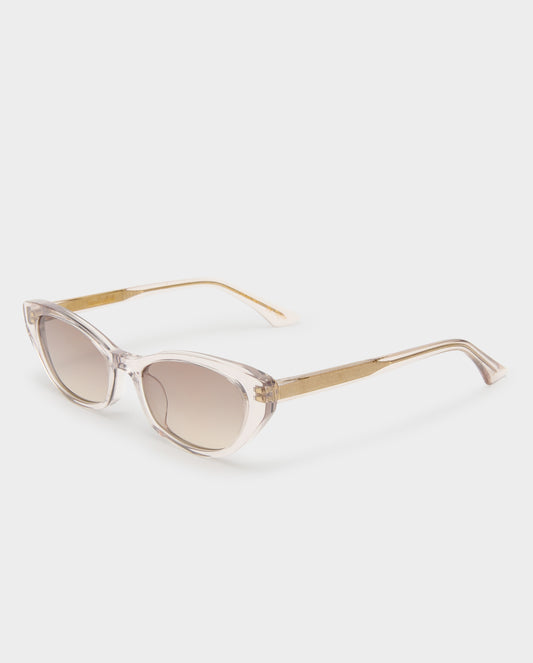 The Taylor Crystal Beige Female Cat-Eye Sunglasses | Luv Lou