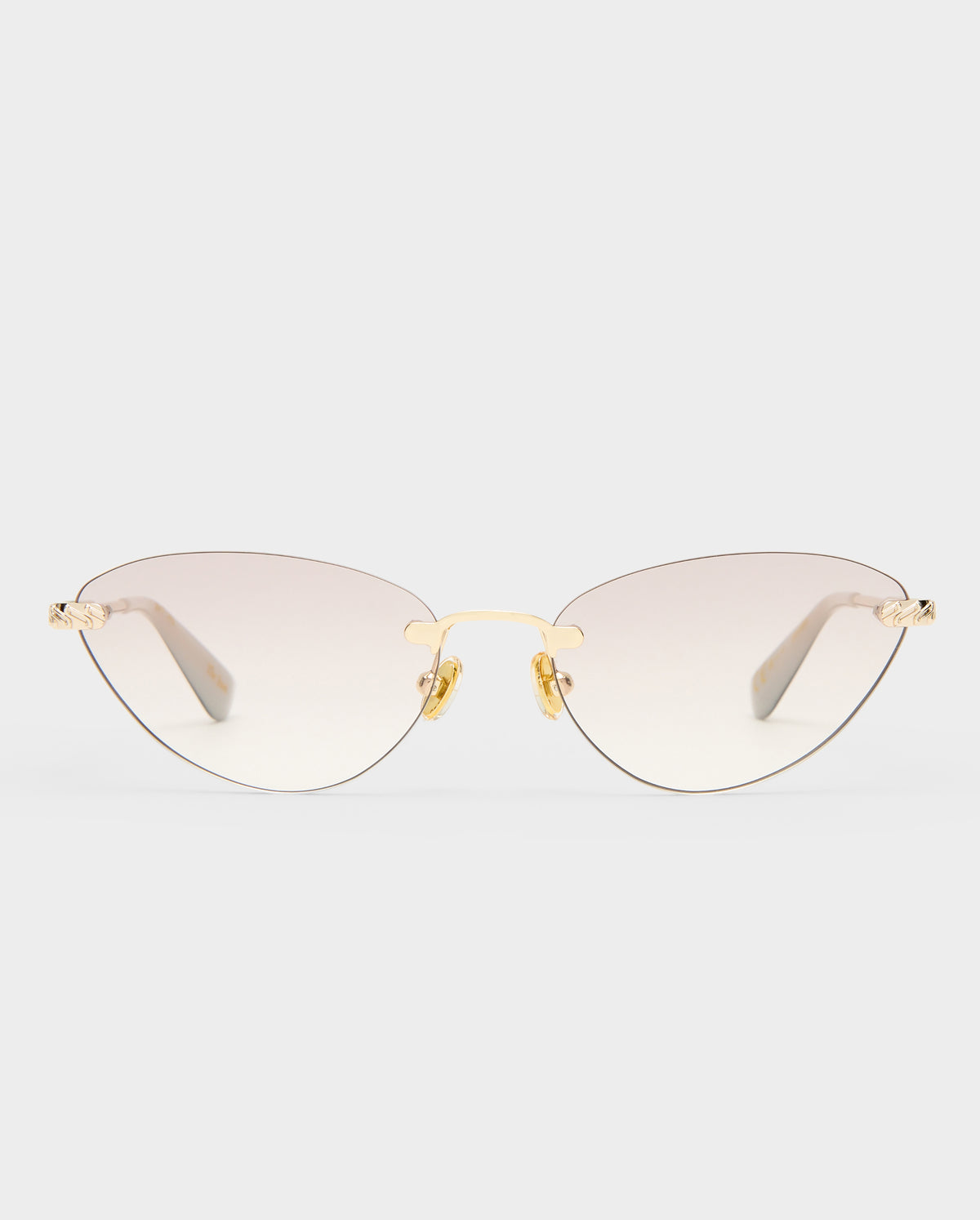 The Juni Light Gold Female Cat-Eye Sunglasses | Luv Lou