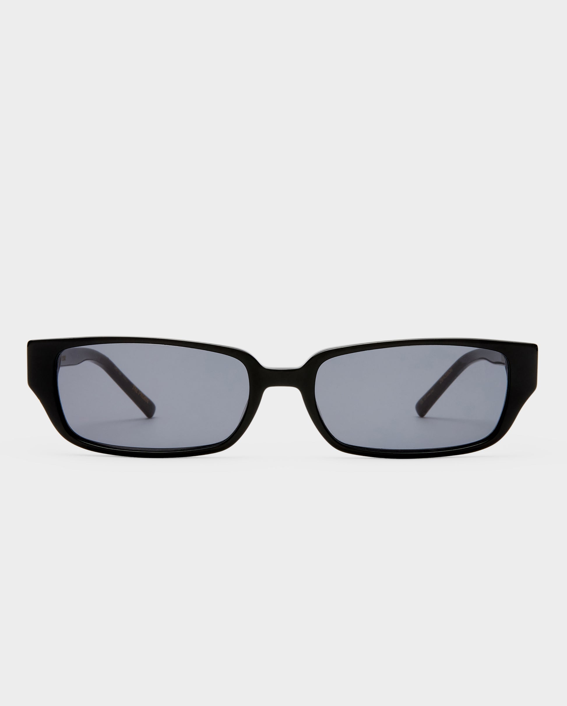 The Phoebe Black Female Rectangle Sunglasses | Luv Lou