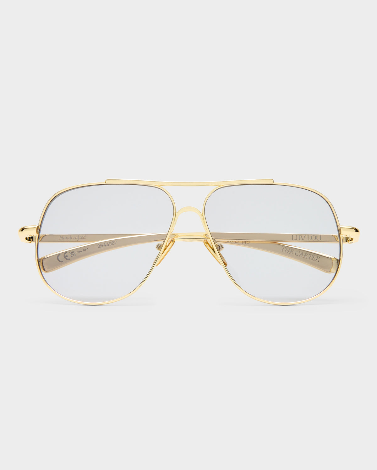 The Carter Light Gold Female Aviator Sunglasses | Luv Lou