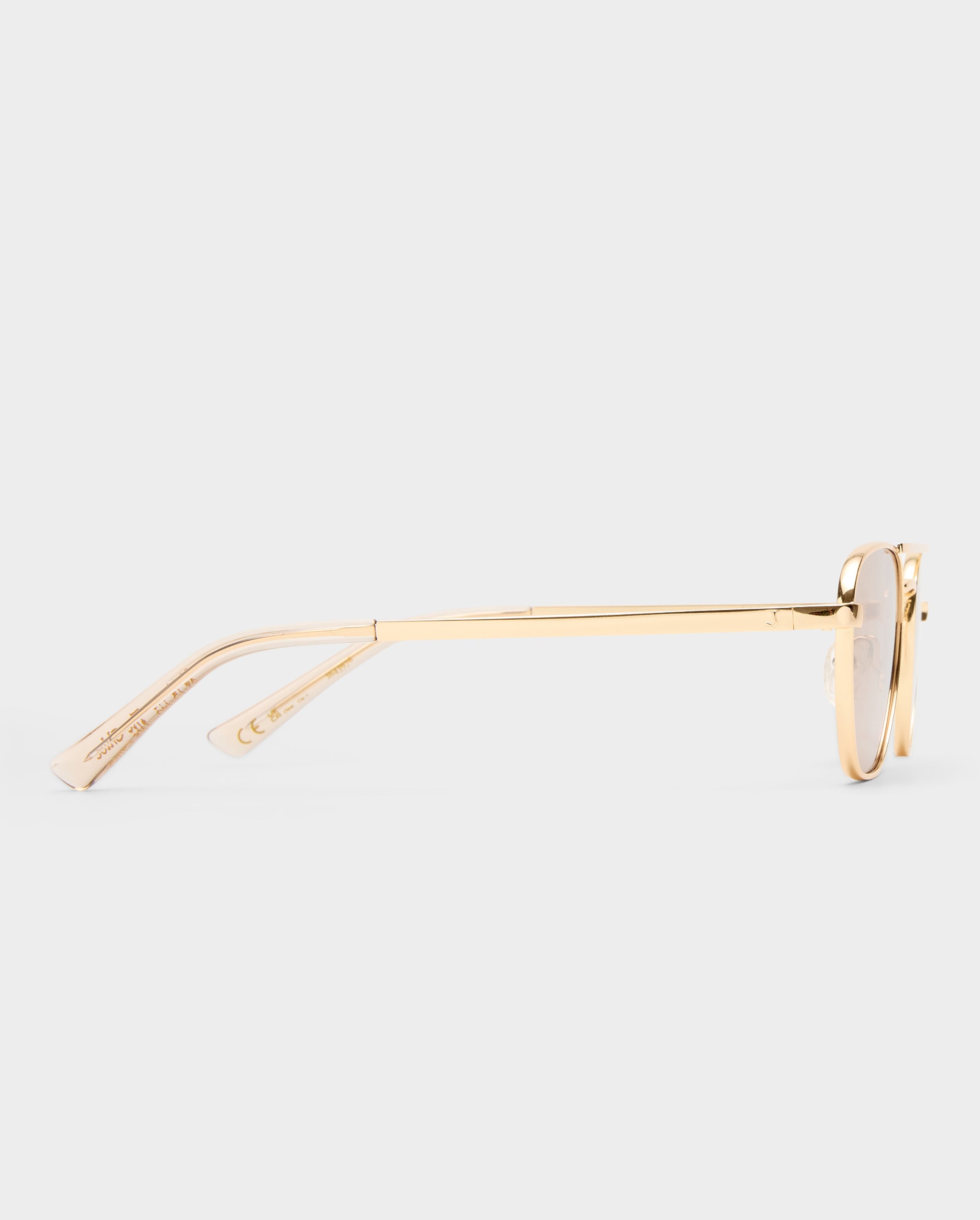 The Chloe Light Gold Female Aviator Sunglasses | Luv Lou