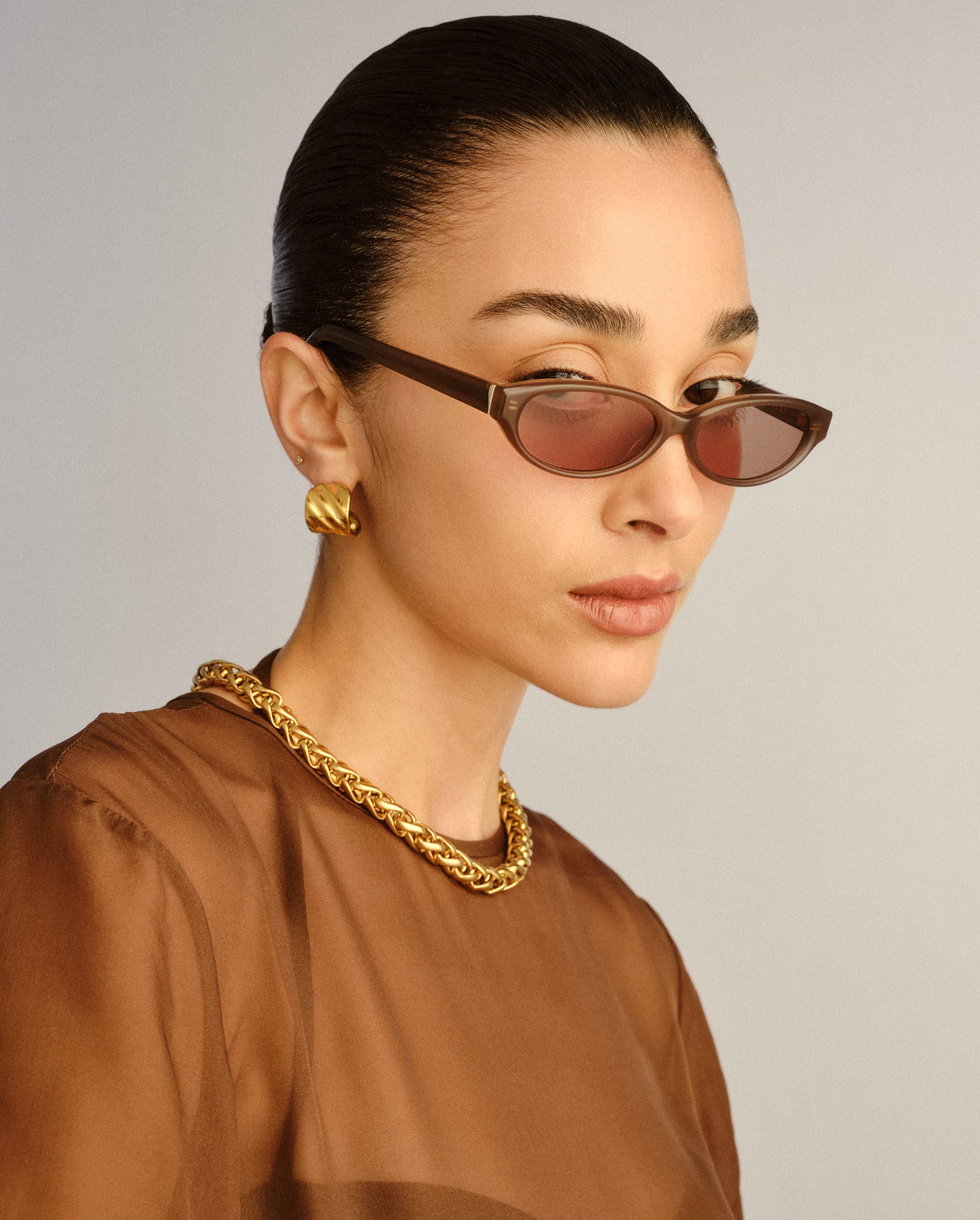 The Petra Mushroom Female Cat-Eye Sunglasses | Luv Lou