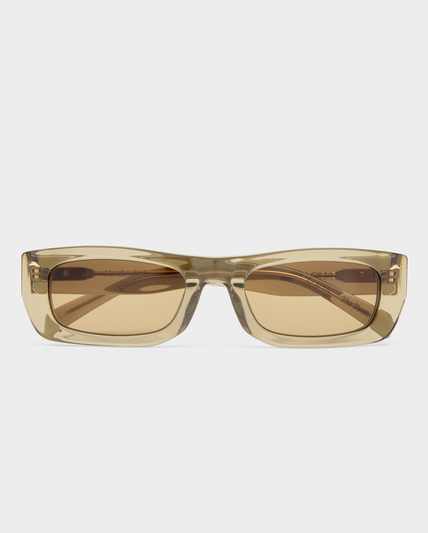 The Tommy Khaki Crystal Female Rectangle Sunglasses | Luv Lou