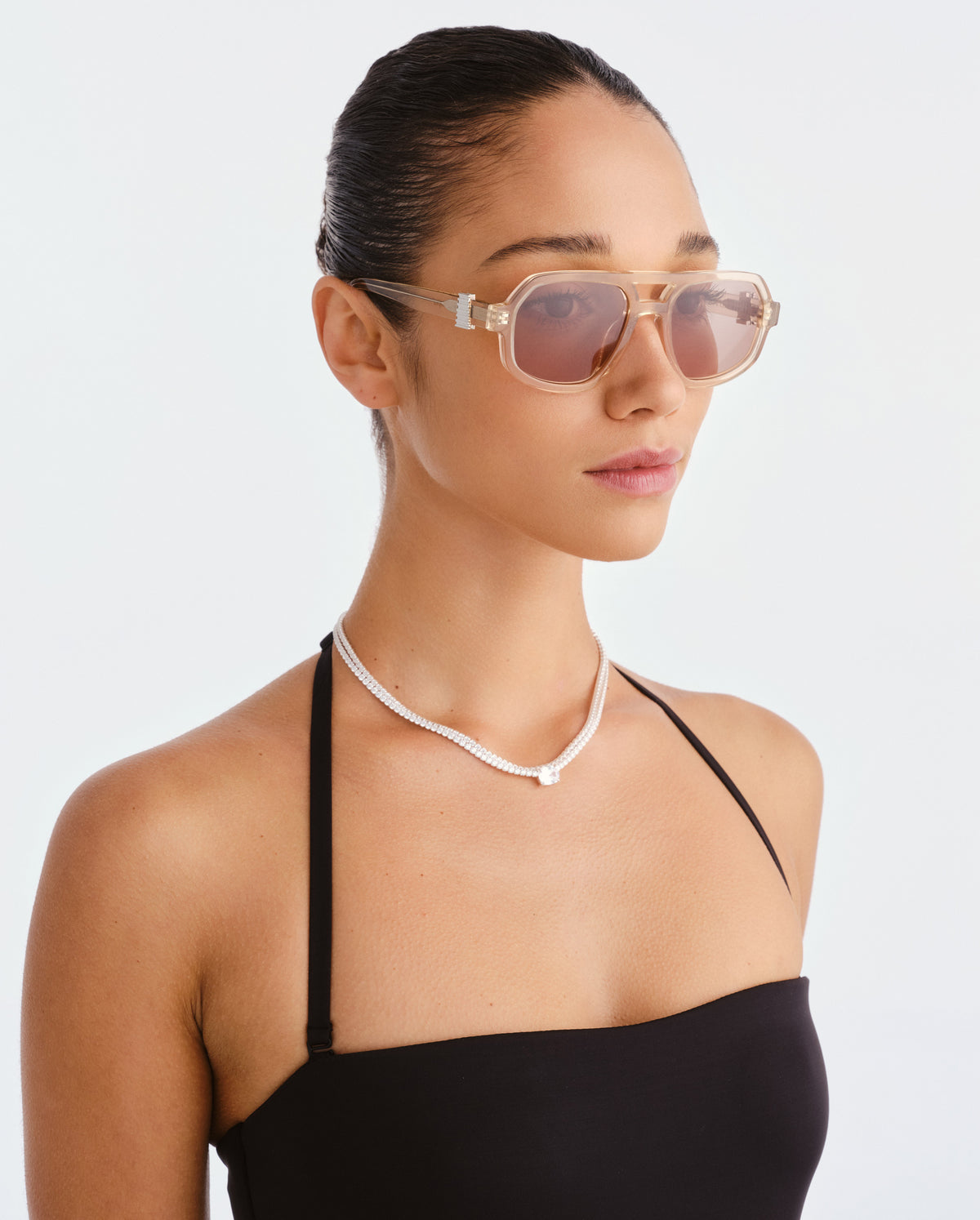 The Banks Luxe Peach Nude Female Aviator Sunglasses | Luv Lou