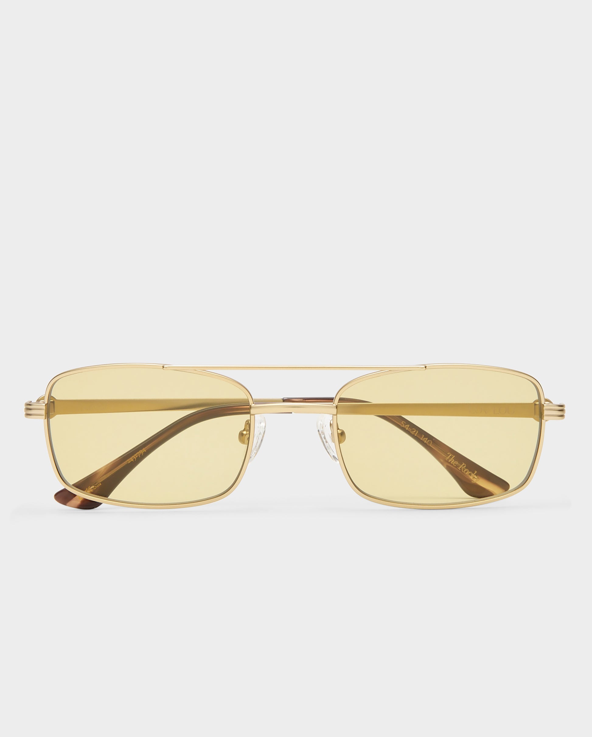 The Rocky Brushed Gold Female Aviator Sunglasses | Luv Lou