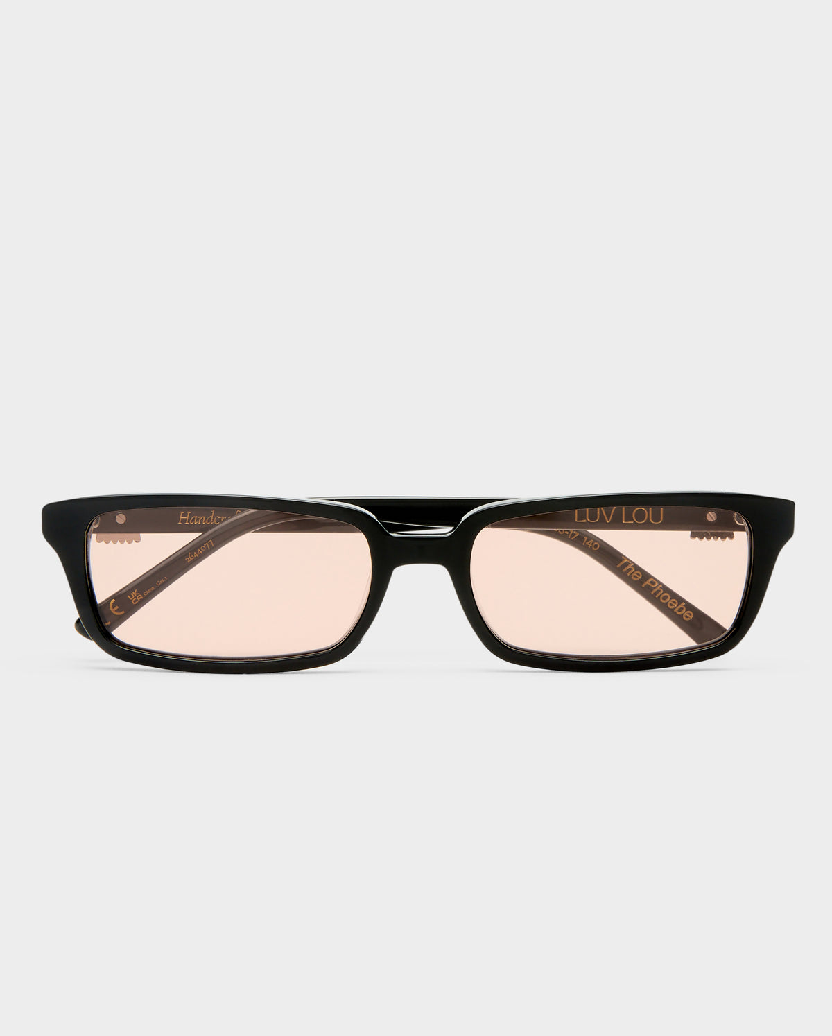 The Phoebe Luxe Black Female Rectangle Sunglasses | Luv Lou
