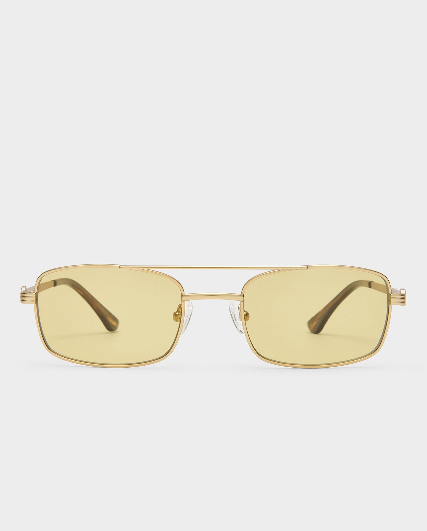 The Rocky Brushed Gold Female Aviator Sunglasses | Luv Lou