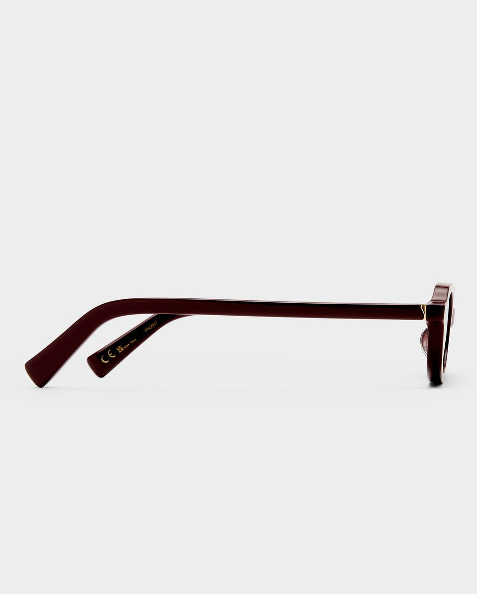 The Mimi Burgundy Female Rectangle Sunglasses | Luv Lou