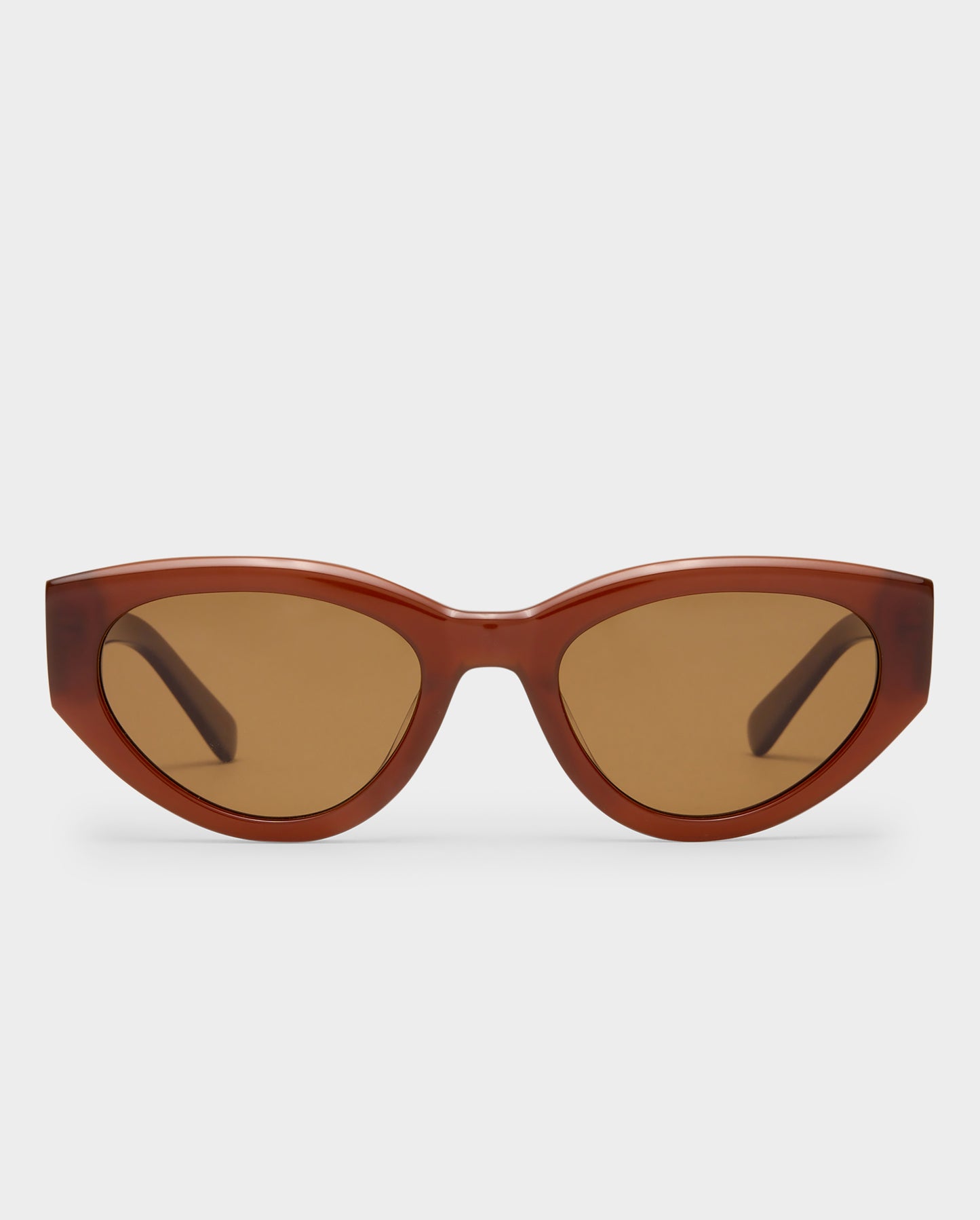 The Poppy Chocolate Female Cat-Eye Sunglasses | Luv Lou